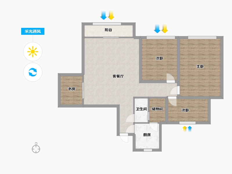 广东省-深圳市-宣嘉华庭-102.19-户型库-采光通风