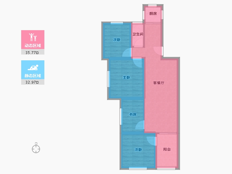 广东省-深圳市-建业南区(建业小区南区)-60.08-户型库-动静分区