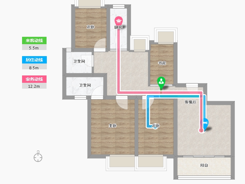 广东省-深圳市-全海花园-68.56-户型库-动静线