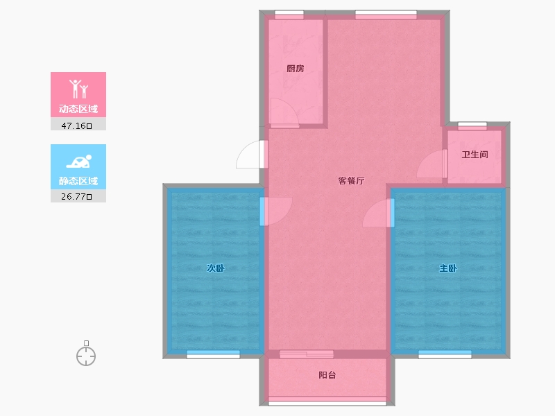 广东省-深圳市-凯丰花园-65.99-户型库-动静分区