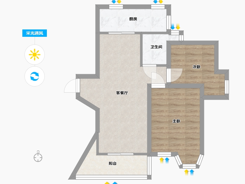 广东省-深圳市-金众香诗美林-51.42-户型库-采光通风