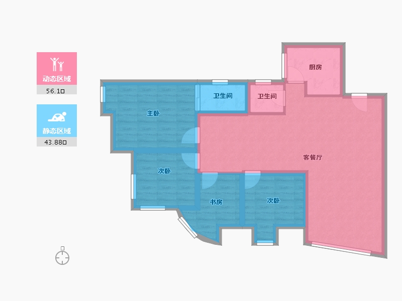 广东省-深圳市-华强花园-89.37-户型库-动静分区