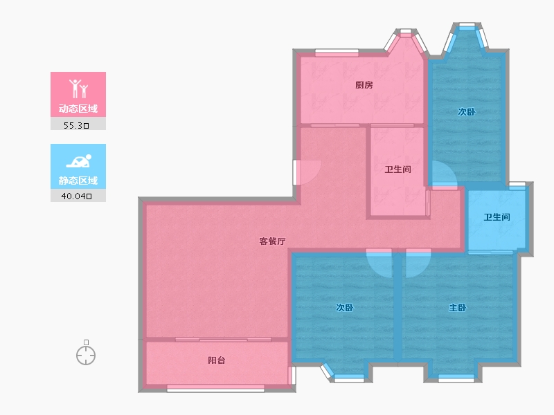 广东省-深圳市-新洲苑-84.56-户型库-动静分区