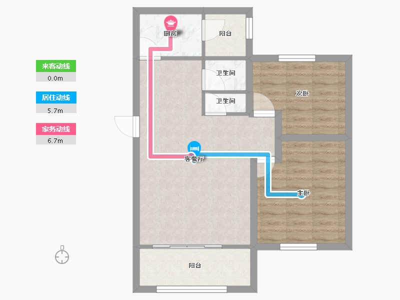 广东省-深圳市-新洲花园-62.23-户型库-动静线