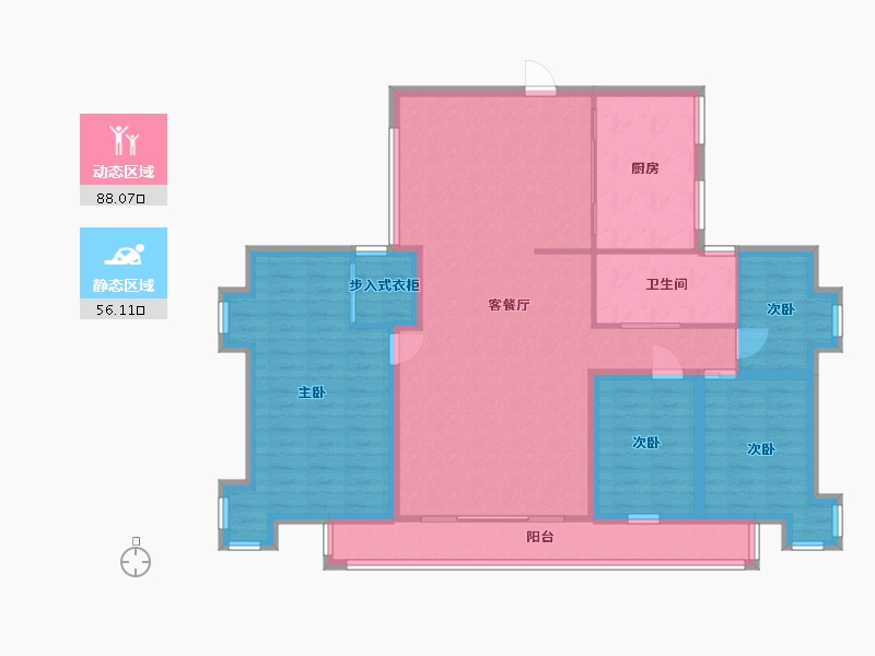 广东省-深圳市-翰岭院-130.07-户型库-动静分区