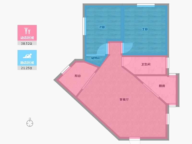 广东省-深圳市-荔林苑-53.19-户型库-动静分区