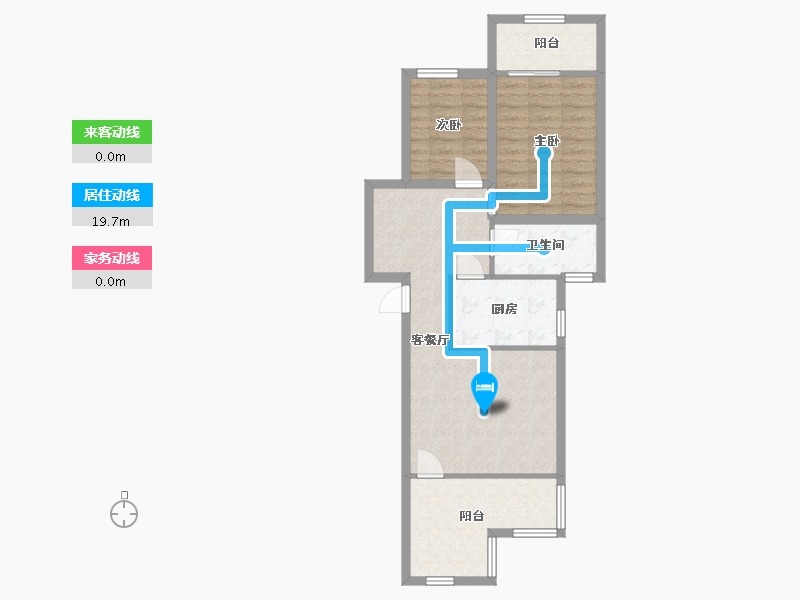 广东省-深圳市-长福花园-69.31-户型库-动静线