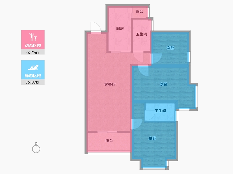 广东省-深圳市-君子广场（一冶广场）-67.38-户型库-动静分区