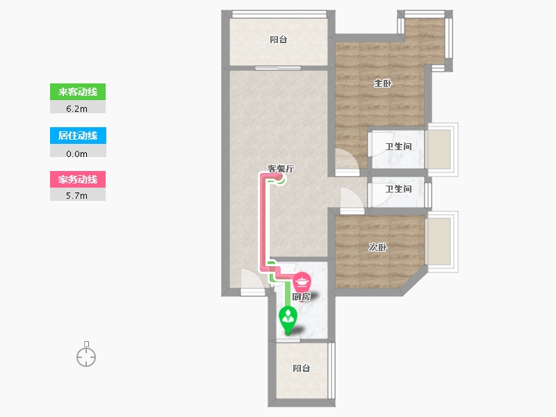 广东省-深圳市-骏皇嘉园-56.91-户型库-动静线