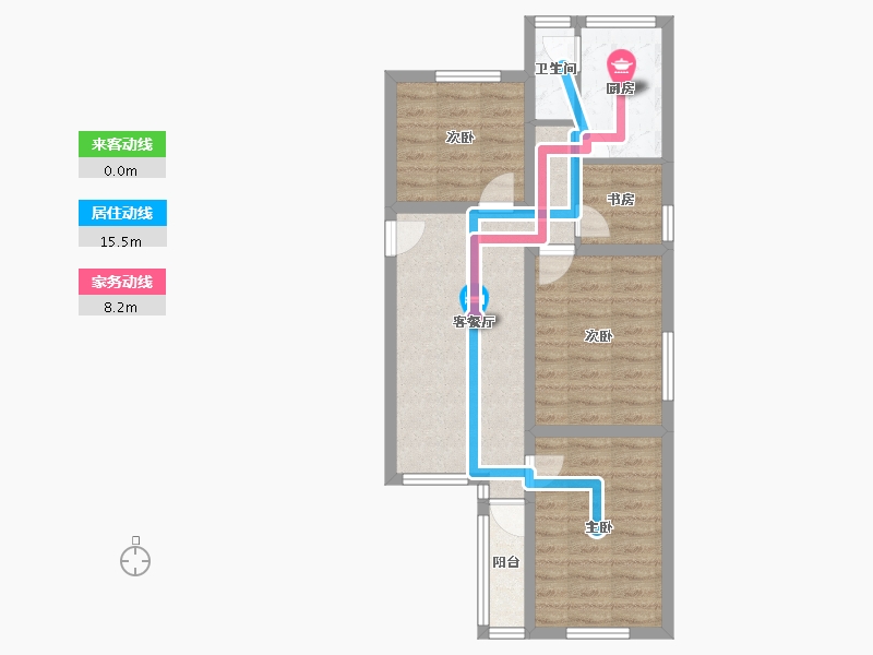 广东省-深圳市-建业南区(建业小区南区)-63.51-户型库-动静线