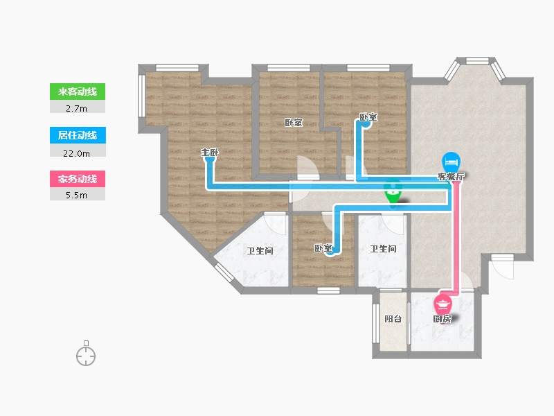 广东省-深圳市-福田花园大厦-93.76-户型库-动静线