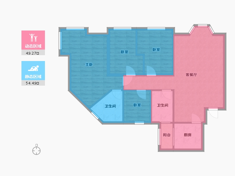 广东省-深圳市-福田花园大厦-93.76-户型库-动静分区