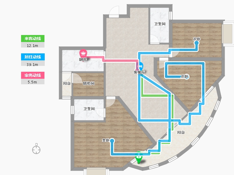 广东省-深圳市-宣嘉华庭-113.38-户型库-动静线