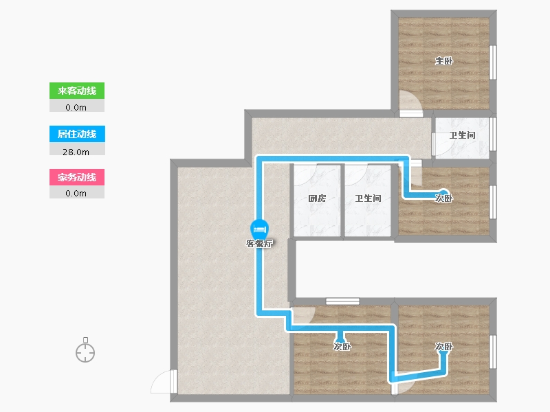 广东省-深圳市-长安花园-86.55-户型库-动静线