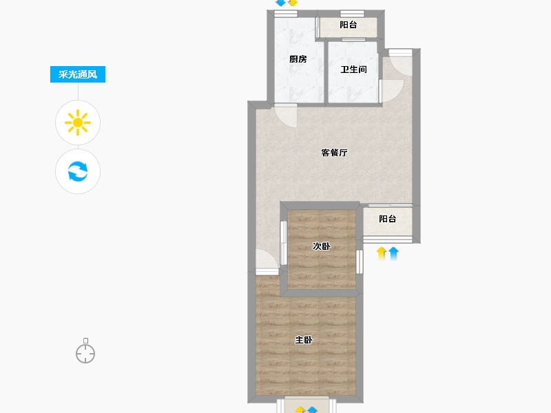 广东省-深圳市-益田花园豪园居-51.20-户型库-采光通风