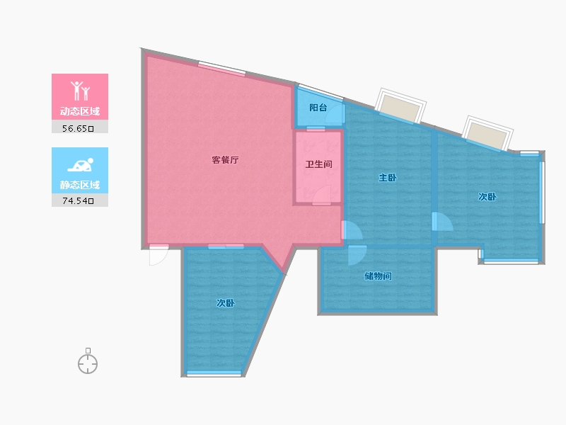 广东省-深圳市-桑达雅苑-119.63-户型库-动静分区