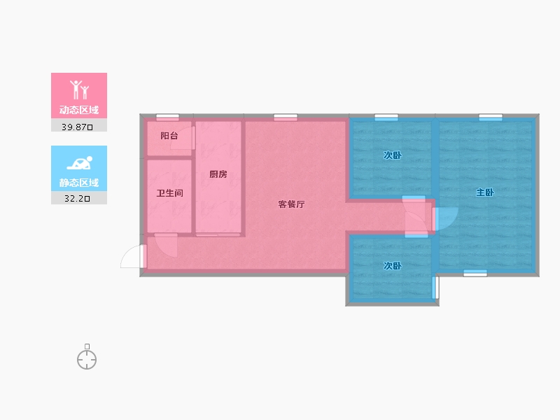 广东省-深圳市-核电花园西园-63.69-户型库-动静分区