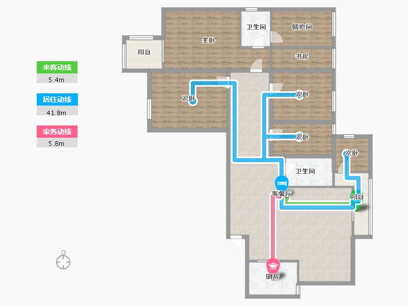 广东省-深圳市-振业翠海花园-167.63-户型库-动静线