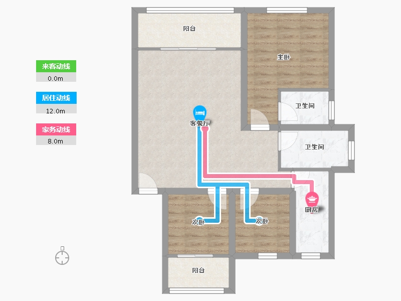 广东省-深圳市-金沙花园(福田)-77.68-户型库-动静线