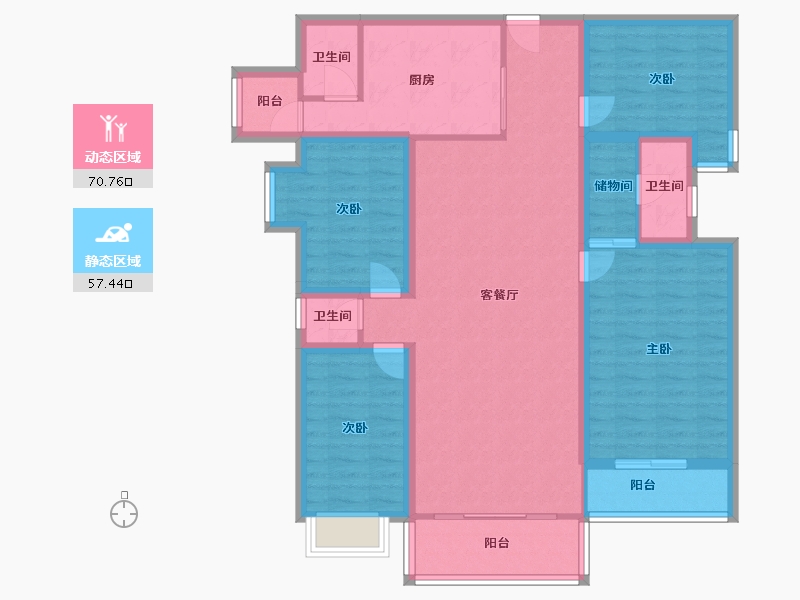 广东省-深圳市-云顶翠峰(一期)-114.08-户型库-动静分区