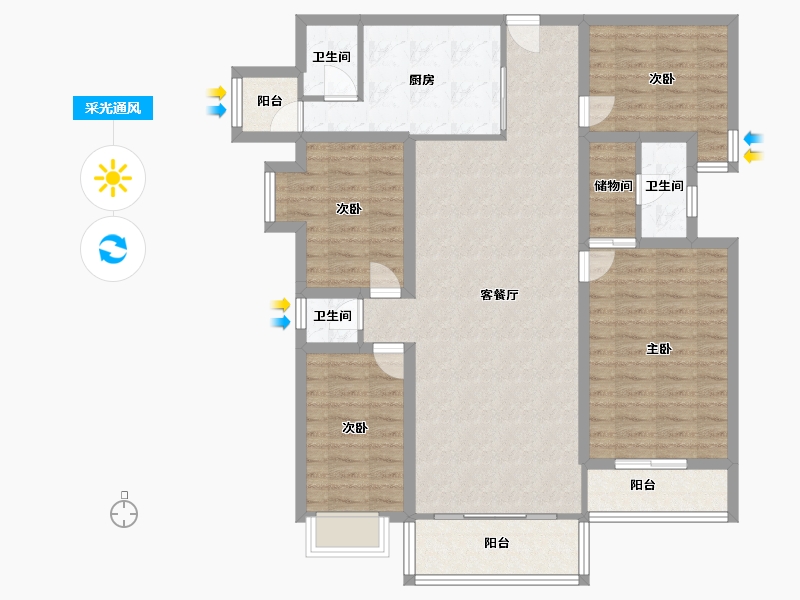 广东省-深圳市-云顶翠峰(一期)-114.08-户型库-采光通风