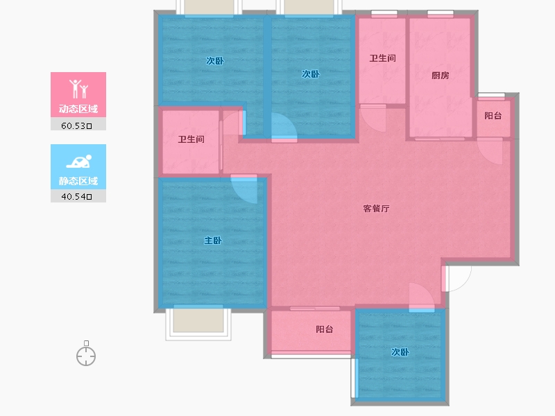 广东省-深圳市-银泰苑-89.84-户型库-动静分区