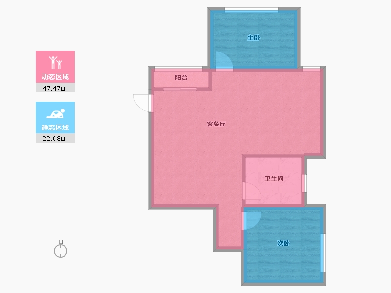 广东省-深圳市-赛格绿茵阁-62.66-户型库-动静分区