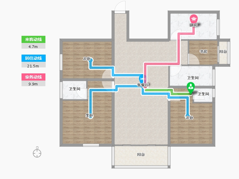 广东省-深圳市-好景豪园-149.22-户型库-动静线