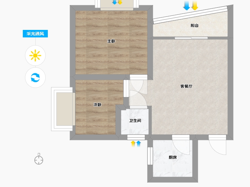 广东省-深圳市-高发城驰苑-38.99-户型库-采光通风