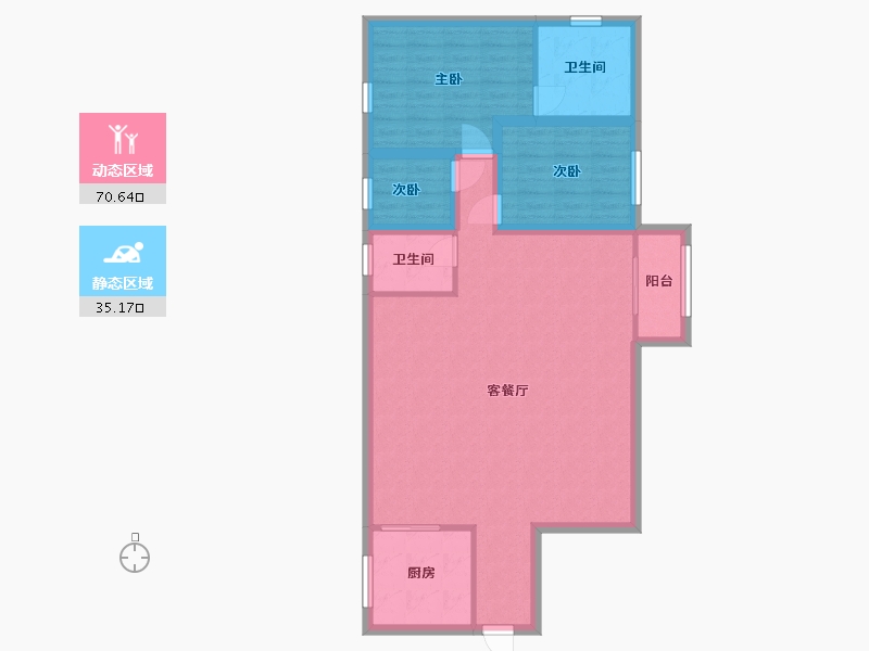 广东省-深圳市-银泰苑-95.77-户型库-动静分区