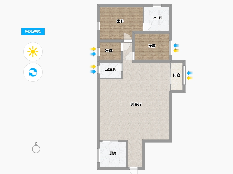 广东省-深圳市-银泰苑-95.77-户型库-采光通风