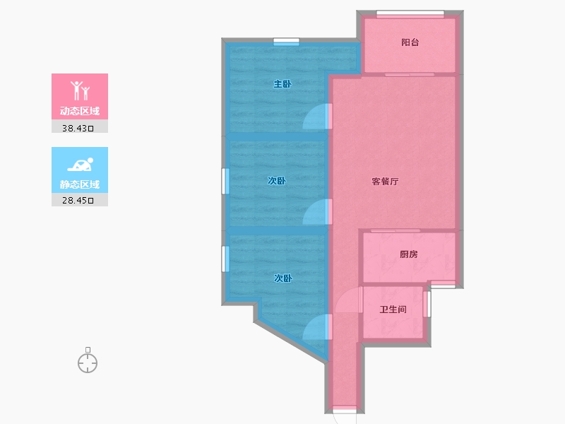 广东省-深圳市-韵动家园-58.48-户型库-动静分区