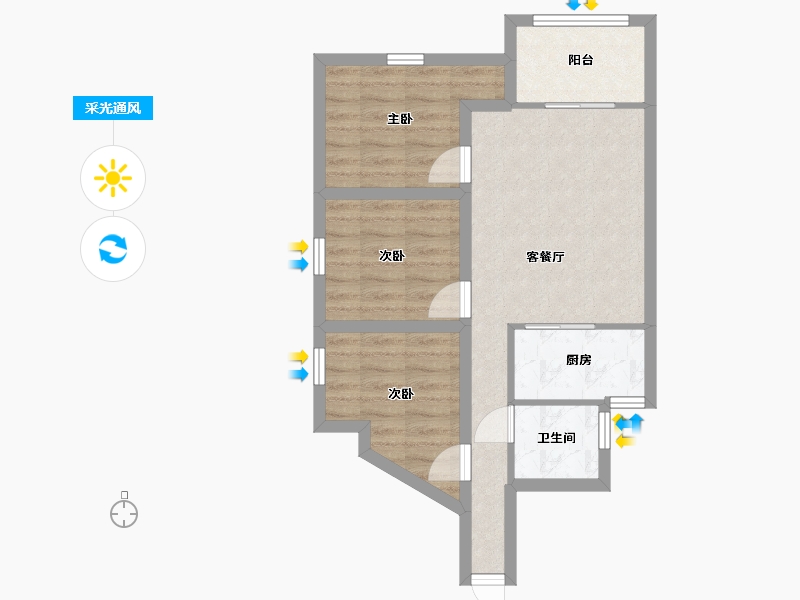 广东省-深圳市-韵动家园-58.48-户型库-采光通风