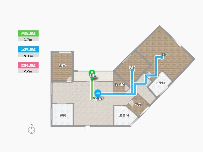 广东省-深圳市-百花园（一期）-184.87-户型库-动静线