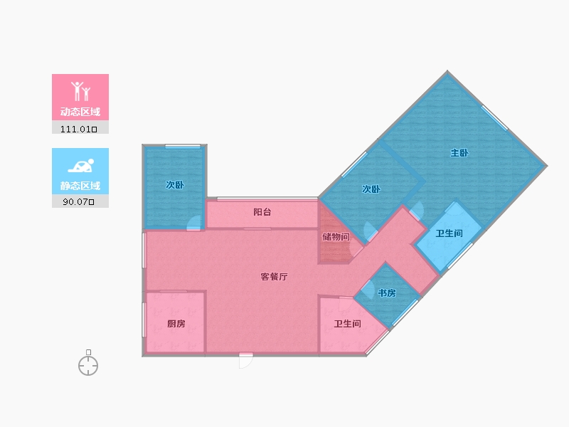 广东省-深圳市-百花园（一期）-184.87-户型库-动静分区