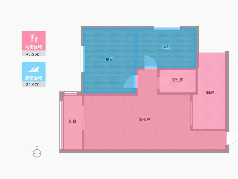 广东省-深圳市-艺丰花园(A区)-60.63-户型库-动静分区