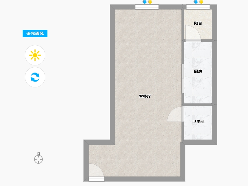 广东省-深圳市-御锦公馆-40.37-户型库-采光通风