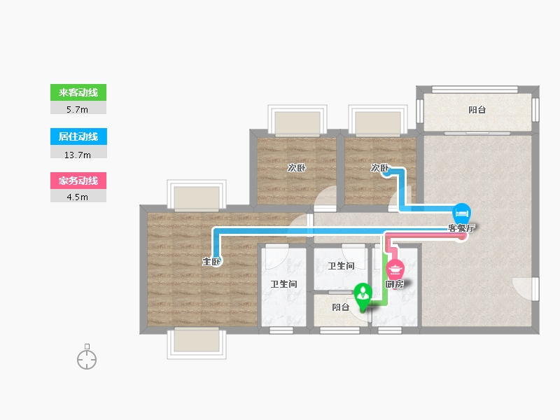 广东省-深圳市-艺丰花园(A区)-74.17-户型库-动静线