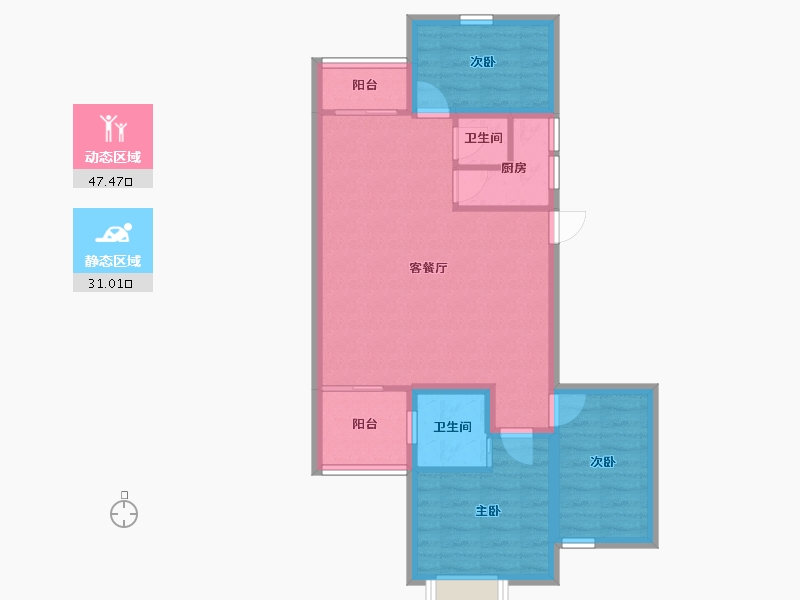 广东省-深圳市-信托花园-69.72-户型库-动静分区