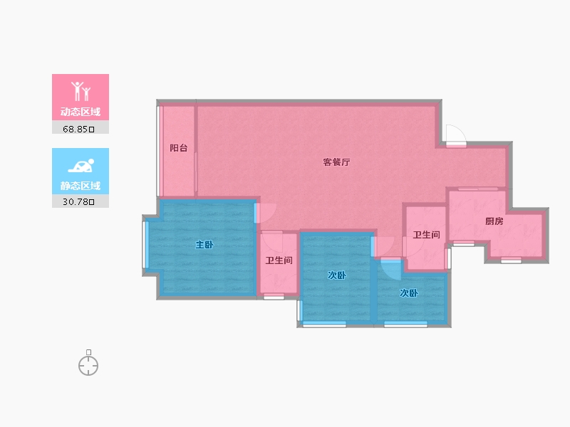 广东省-深圳市-云顶翠峰(一期)-89.18-户型库-动静分区