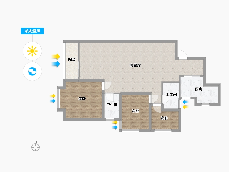 广东省-深圳市-云顶翠峰(一期)-89.18-户型库-采光通风