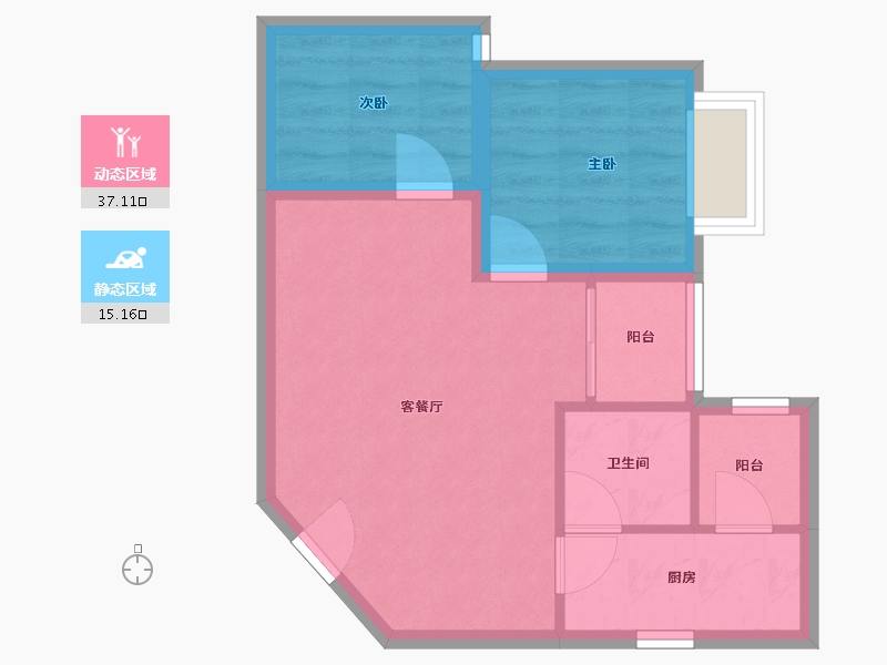 广东省-深圳市-高发城驰苑-46.32-户型库-动静分区