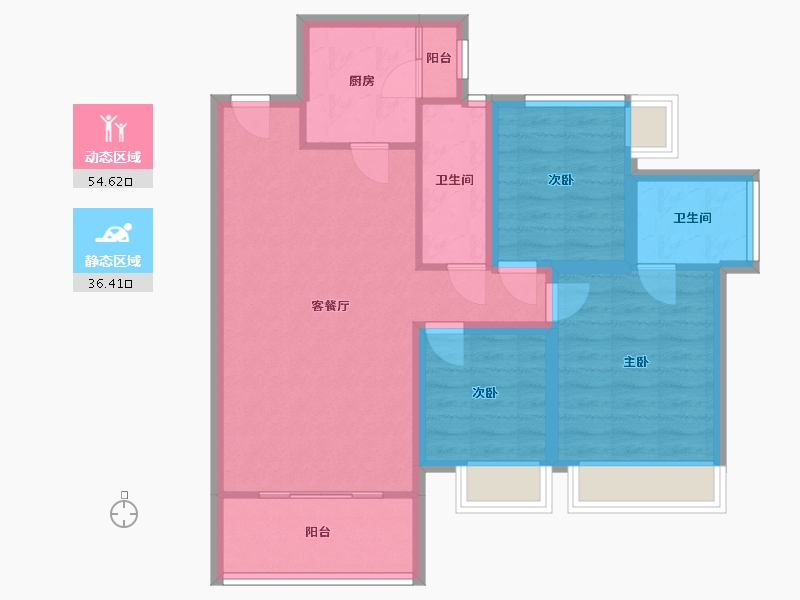 广东省-深圳市-天健公馆-81.22-户型库-动静分区