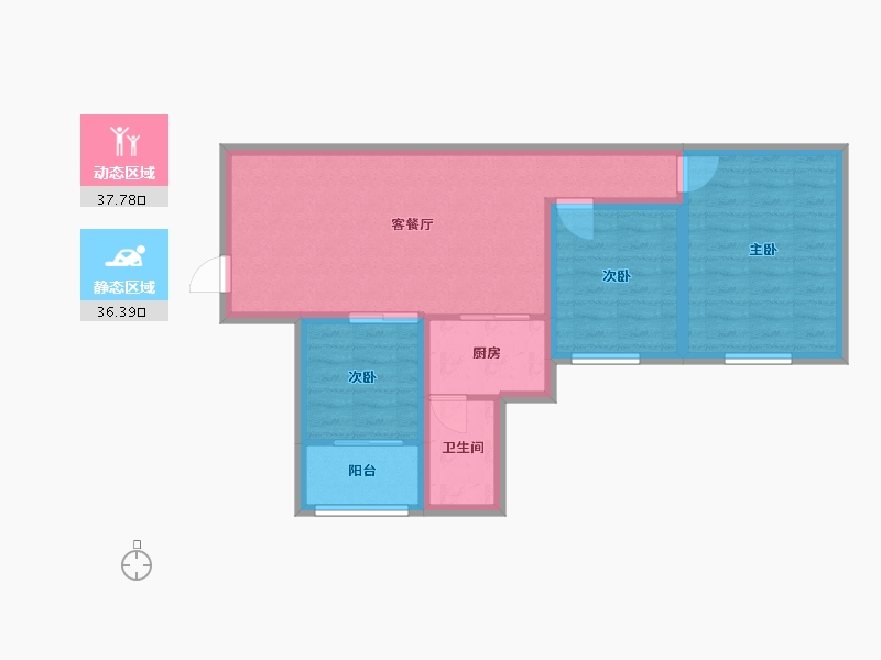 广东省-深圳市-怡和楼-65.74-户型库-动静分区