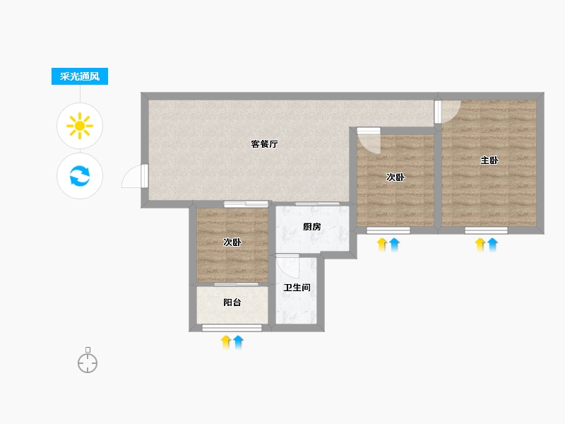 广东省-深圳市-怡和楼-65.74-户型库-采光通风