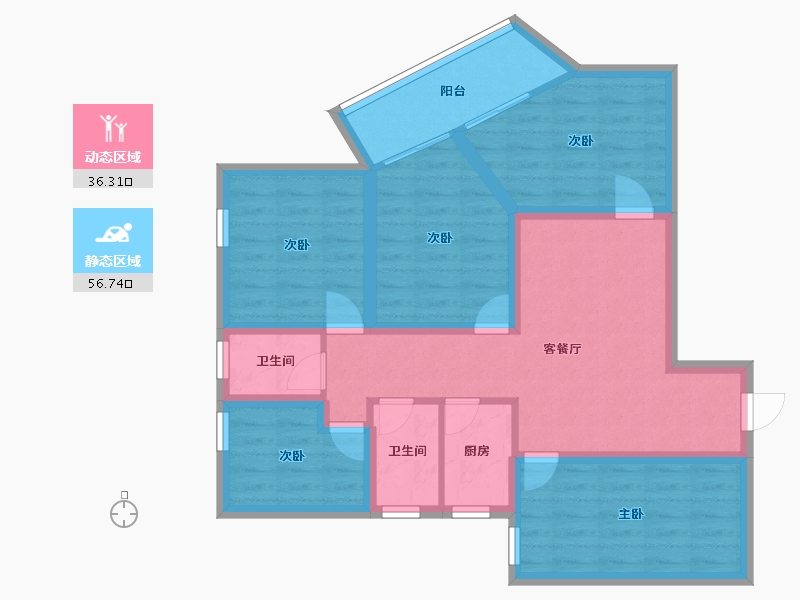 广东省-深圳市-长安花园-81.54-户型库-动静分区