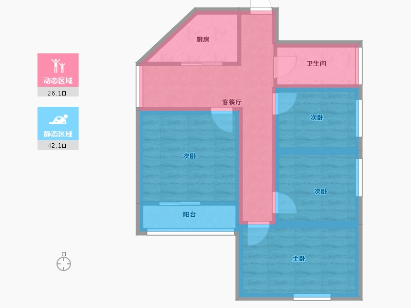 广东省-深圳市-竹林花园-58.88-户型库-动静分区