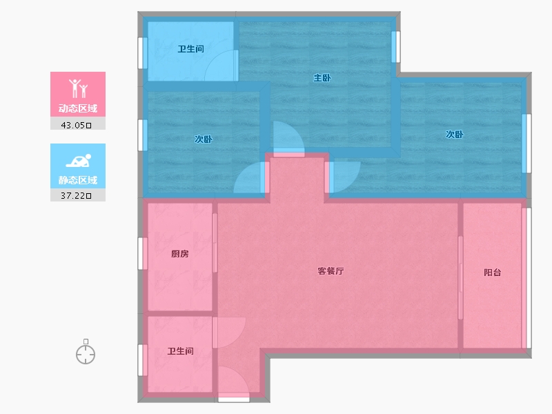 广东省-深圳市-韵动家园-71.03-户型库-动静分区