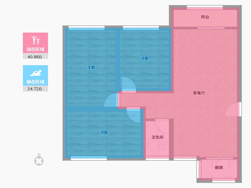 广东省-深圳市-艺丰花园(B区)-66.86-户型库-动静分区