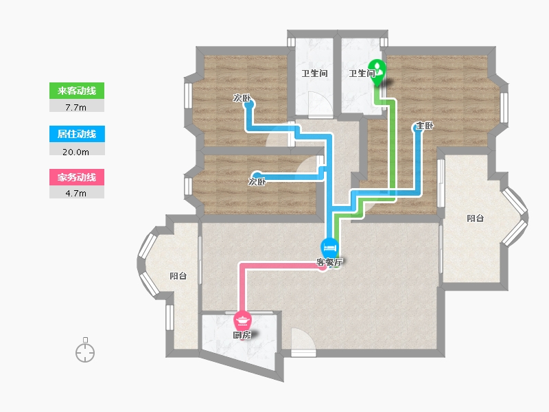 广东省-深圳市-碧华庭居-82.91-户型库-动静线